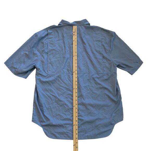 Realtree Fishing Guide Shirt Mens Sz Large Blue Short Sleeve Vented Lightweight - Picture 6 of 7